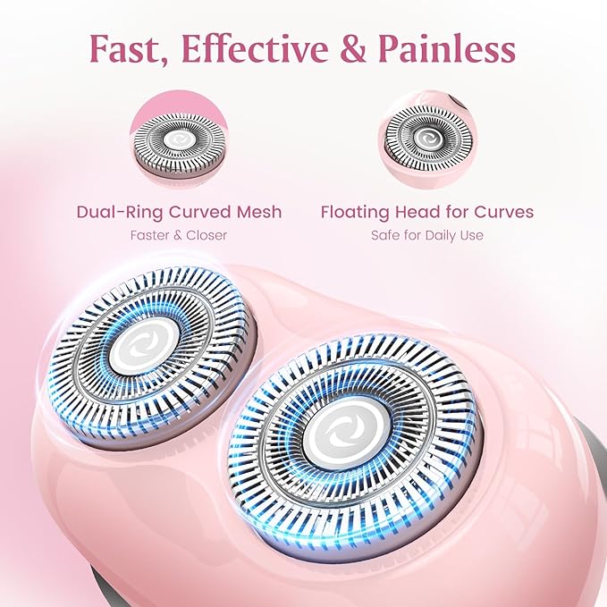 Brightup Facial Hair Remover for Women - Painless Electric Face Shaver for Peach Fuzz on Lip & Chin, USB-C Rechargeable & Waterproof, Mini Size Portable for Smooth Skin On-The-Go (Pink) (Pink)