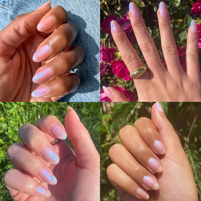 Olive & June Long Lasting Nail Polish | Valentine's Day |Gel-Like Finish No Lamp Needed | Lasts up to 10 days | Salon-Quality 15-Free, Vegan Cruelty-Free Chip-Resistant | Pink Goldfish Pink Iridescent