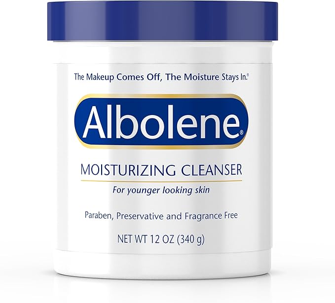 Albolene Moisturizing Cleanser & Makeup Remover Balm, Fragrance-Free Facial Cream for Cleansing & Hydration, Multi-Use Skincare for All Skin Types, No Harsh Chemicals, 12 oz (Pack of 1)