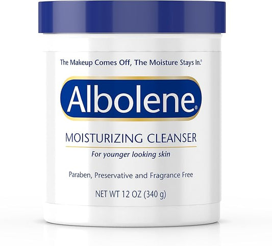 Albolene Moisturizing Cleanser & Makeup Remover Balm, Fragrance-Free Facial Cream for Cleansing & Hydration, Multi-Use Skincare for All Skin Types, No Harsh Chemicals, 12 oz (Pack of 1)