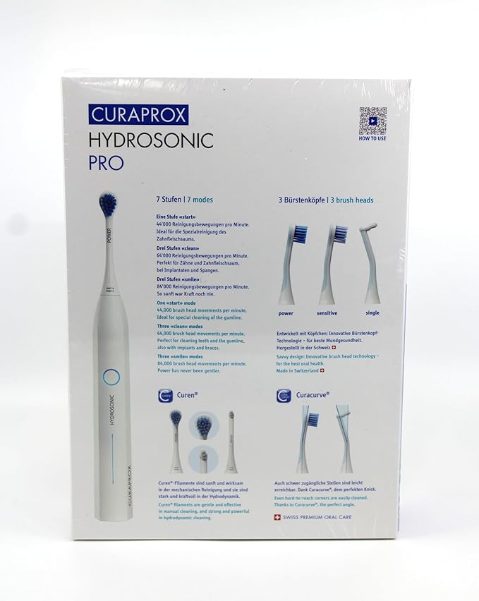 Curaprox Hydrosonic Pro Electric Toothbrush with Charger and Travel Case