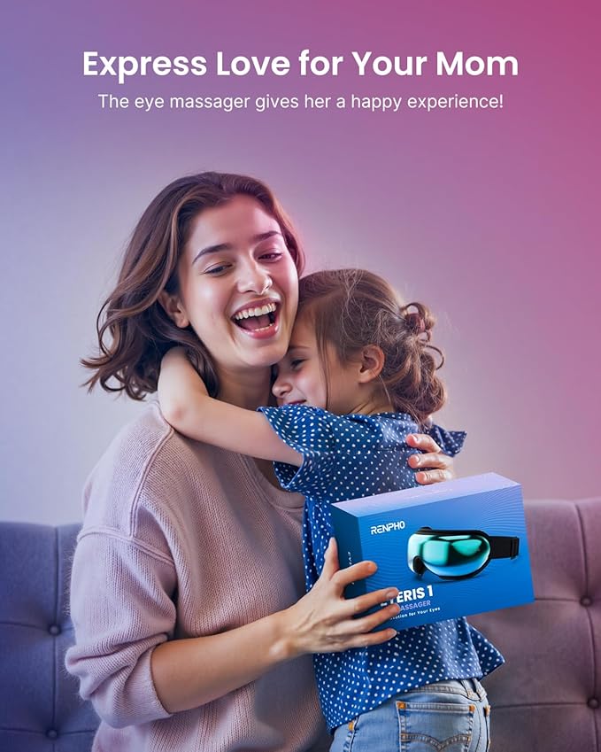 RENPHO Eye Massager with Heat, Valentines Day Gifts for Her Him Birthday Gifts for Women Mom Eye Mask for Migraine,Sleep Mask for Dry Eyes Relax, Reduce Strain for Her Him Women Mom Men Dad Eyeris 1