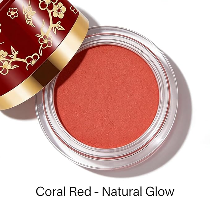3 Boxes, Makeup Set Kit, Lazy Blush, Powder Blush 3 Color Set, Face Blushes Makeup for Cheeks, Lightweight, Smooth, Vegan & Cruelty-Free, Coral Red-Peach Color-Autumn Berry (2Set)