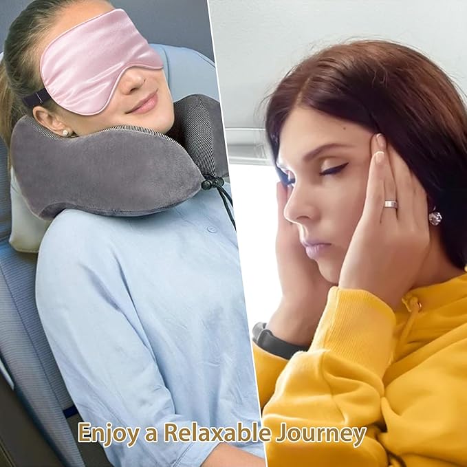 JroyJoy 4 Pack Silk Sleep Mask - 100% Blackout, Zero Eye Pressure, Blindfold with Adjustable Strap, Super Soft Travel Eye Covers (Black, Pink, Blue, Purple)
