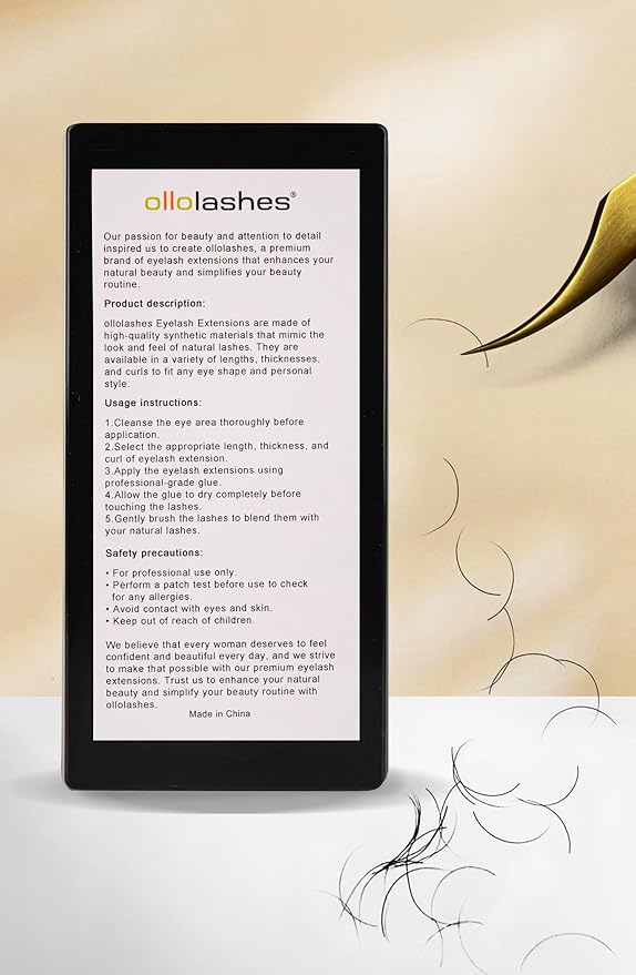 Eyelash Extension B C CC D J Curl Mix 5-20mm 0.03 0.05 0.07 0.15 Super Matte Classic Lash Extensions Professional Supplies for Lash Techs (D-0.15, 5-8mm)