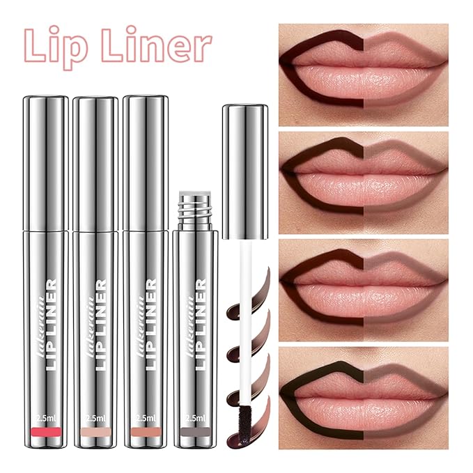 Peel Off Lip Liner Stain - Long-Lasting, Smudge-Proof, Waterproof Nude Matte Lip Tint, Non-Fading Peel Off Lip Color, Effortless Precision & Full Coverage, Vegan & Cruelty-Free, #2 Neutral Mauve