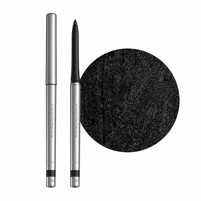 Sandstone Scandinavia Hypoallergenic Waterproof Eyeliner - Fragrance Free Metallic Black Eye liner - Vegan and Cruelty Free Eye Pencil - Eyeliner Pencil for Sensitive Eyes (Black)