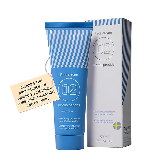 Leverage x Evolution EiE Peptide Face Moisturizer – Hydrating Facial Cream with Hyaluronic Acid and Ceramides, Daily Skincare, Made in Sweden, 1 oz