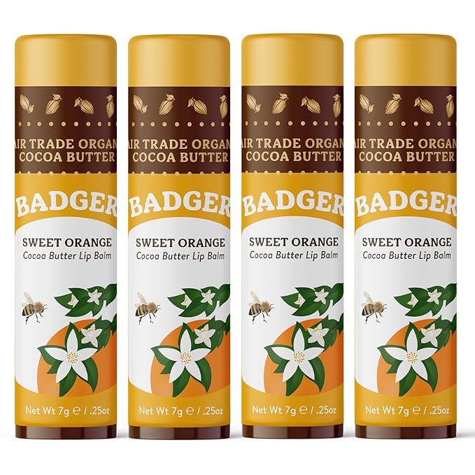 Badger - Cocoa Butter Lip Balm, oz