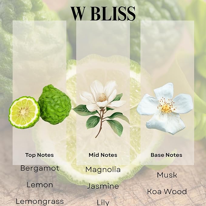 Scentia W Bliss Essential Oil Blend- 120 mL 4.06 fl oz - Aromatherapy Fragrance Inspired by W Hotel Notes of Bergamot, Lemongrass, Jasmine