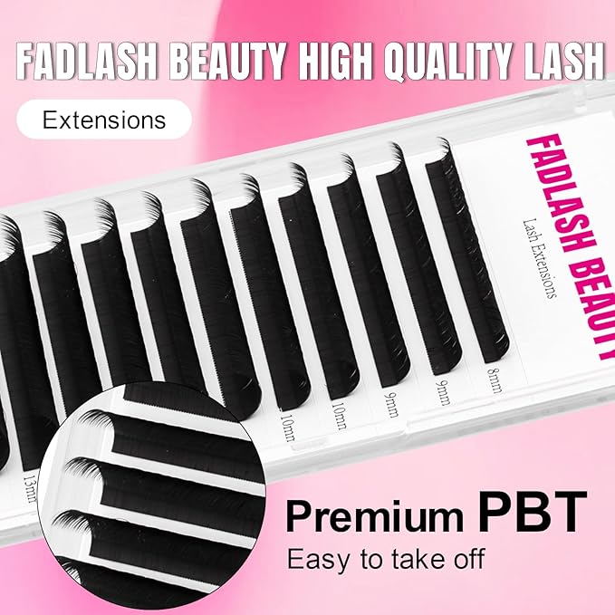 Lash Extension 0.25 D Curl 8-14mm Individual Lashes Mixed Tray Classic Lash Extensions Premium Silk Matte Dark Eyelash Extensions Professional Supplies(0.25-D,8-14mm)