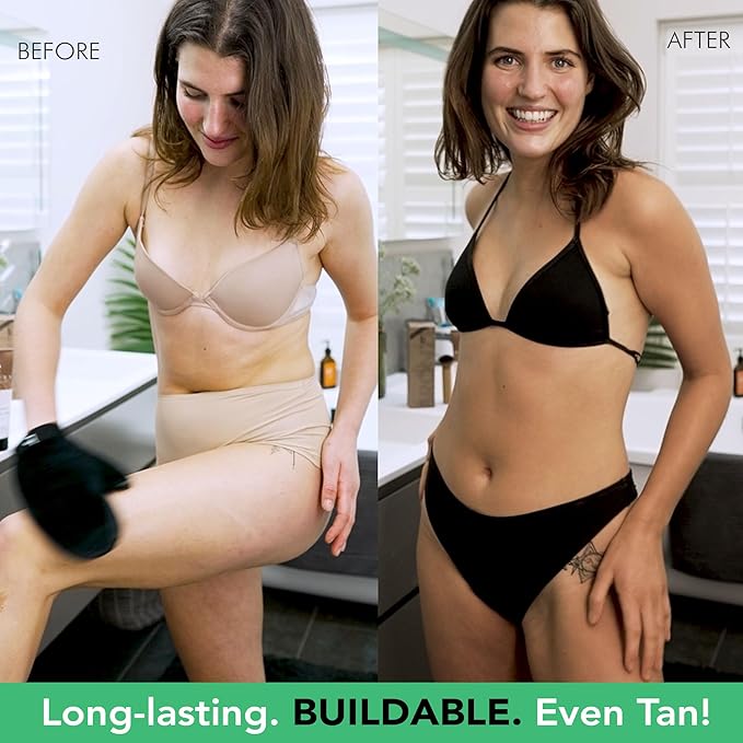 Tanning Lotion Self Tanner - With Natural & Organic Ingredients, Travel Size Self Tanning Lotion, Non Toxic Gradual Tanning Lotion, Sunless Tanning Lotion for Fake Tan for Women & Men, Fair to Medium