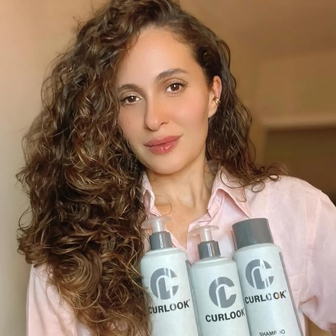 CURLOOK Wavy Hair Bundle | Shampoo, Conditioner & Leave-In Styling Cream Set | Sulfate-Free, Silicone-Free | Pack of 3-400ml (13.5 oz) Each Bottle | Made in Canada
