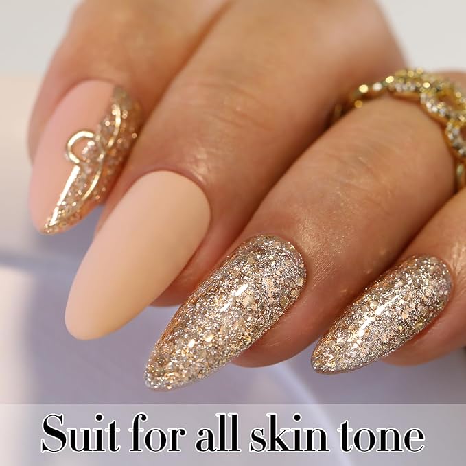 Double Rhythm 15ML Glitter Gel Polish Shimmer Reflective Holographic Color Magnetic for Nail Art Salon DIY at Home (B1117)