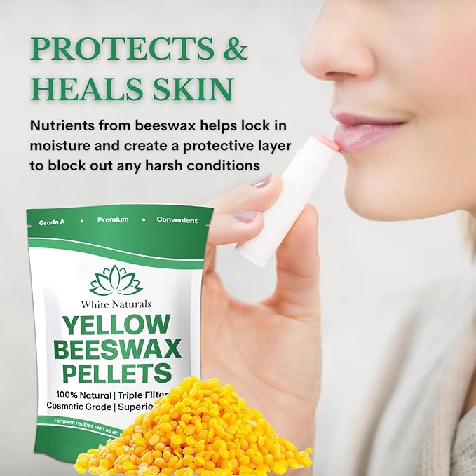 Yellow Beeswax Pellets 2lb (1lb in Naturals