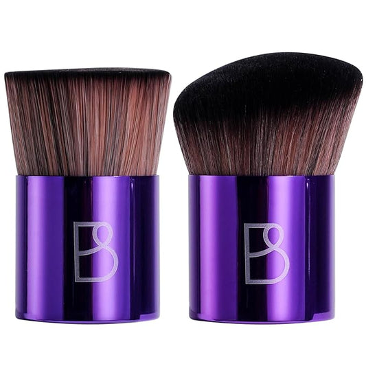 BS-MALL Makeup Brush Set 2 Pcs - Body Kabuki Brush & Self Tanning Brush For Flawless Foundation Application - Professional, Travel-friendly & Multi-purpose Makeup Brushes Daily Use