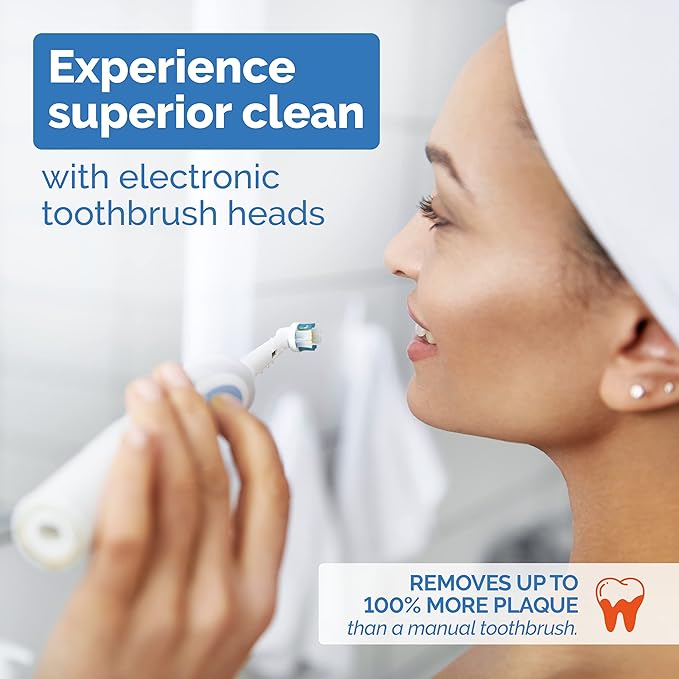 Toothbrush Head Compatible with Oral B - 16 Pack Milos Replacement Electric Toothbrush Heads Deep and Precise Cleaning Brush Heads Toothbrush Heads Compatible with Oral B Braun