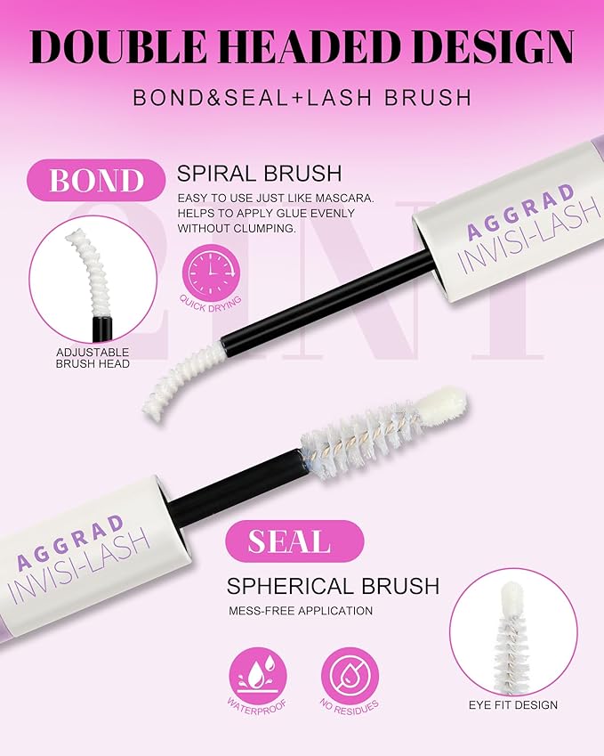 Aphrodite Lash Clusters Kit Wispy Natural 8-18mm Eyelashes Cluster Extension Kit C Curl Spiky Lashes Individual DIY False Lash Extension Kit with Lash Bond and Seal, Thin Invisible Lash Band