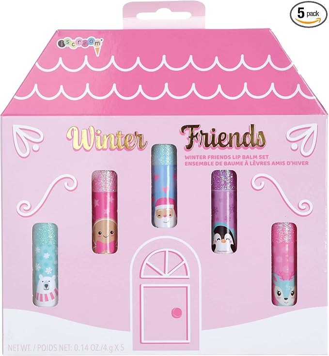 iscream Winter Friends 5-piece Scented Holiday Balm