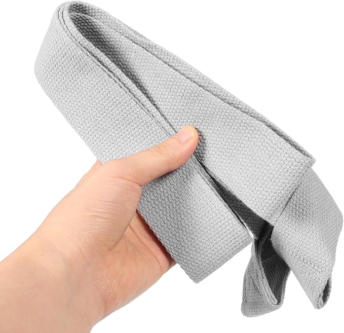 Adjustable Nylon Yoga Mat Strap for Carrying Thick Mats with Shoulder Sling Gray Gym Grip Strap for Pilates Travel and Fitness Transport