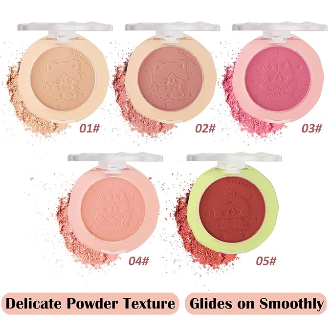 Boobeen Blush Powder Face Makeup, Highly Pigmented Single Finish, Blendable