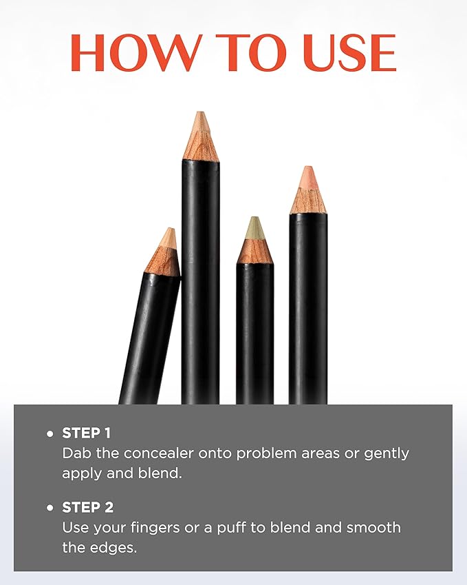 THESAEM Cover Perfection Concealer Pencil with Sharpener, Salmon Beige, Skin Foundation Concealer, 1.4g
