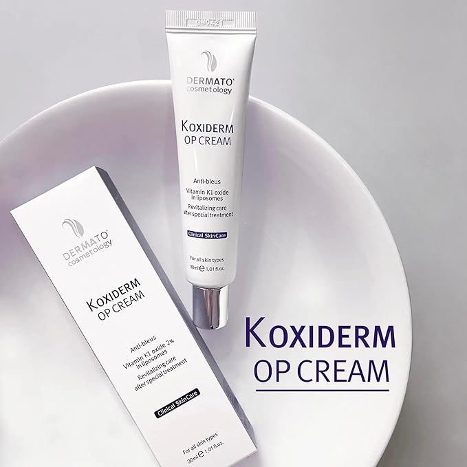 Anacis Vitamin K1 Oxiderm Cream Minimizing Appearance of Old and New Scars, Dark Eye Circles, Bruises, Varicose Veins, Purpura and Redness 1.01Oz