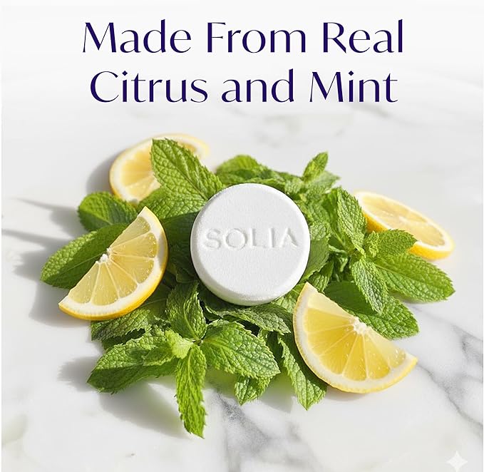 Solia Energizing Citrus Menthol Shower Steamers 7-Pack - Patent-Pending Real Essential Oil Menthol Shower Steamer Bombs, Spa Steamers Aromatherapy Selfcare Bath Gifts for Women, Individually Wrapped