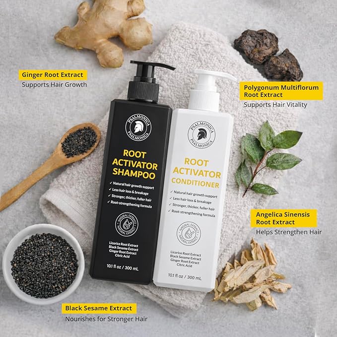 Hair Growth Shampoo and Conditioner Set: Sulfate Free Hair Growth Root Activator Thickening Shampoo for Hair Loss and Thinning Hair - Hair Loss RegrowthTreatments for Women Men