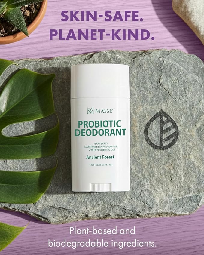 Probiotic Deodorant - Natural Deodorant for Women & Men, Plant-Based Aluminum & Baking Soda Free Deo Stick, 3 oz by Candida Freedom - Ancient Forest