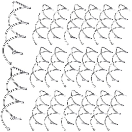 20 PCS Spin Pins for Hair, Spiral Bobby Pins, Bun Twist Spiral Hair Pin Silver Bobby-Pins with Non-scratch Rounded Tips Stylish Bun Bobby-Pin Hairs Buns Maker Accessories for Women Hairs