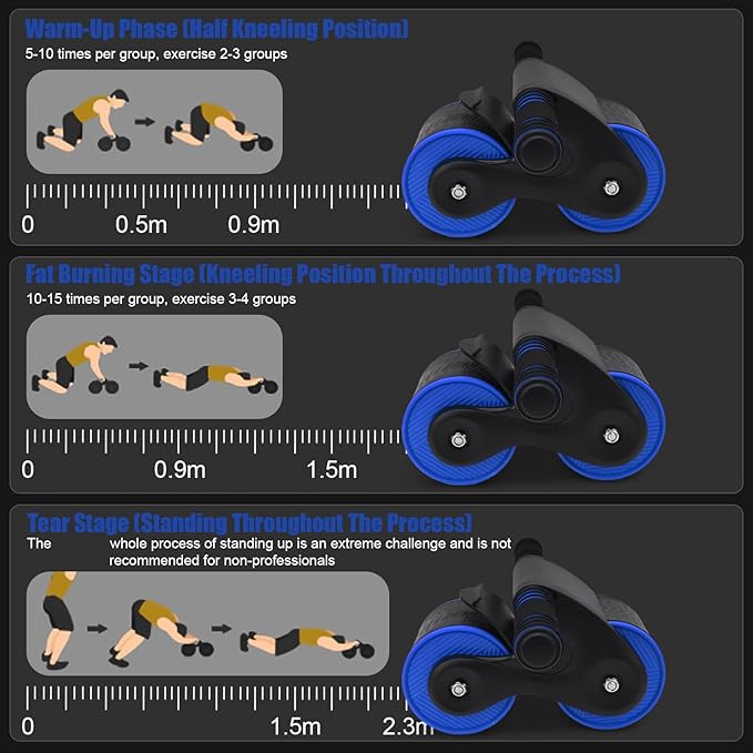 Abdomina Roller Workout Exerciser Equipment
