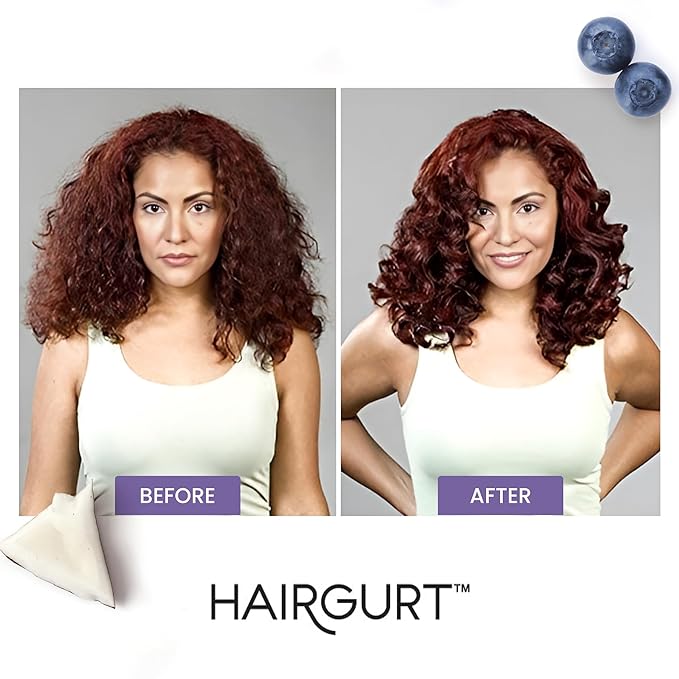 Hairgurt Coconut Acai Curl Perfecting Yogurt Shampoo – Enhances Curly & Wavy Hair – Sulfate-Free, Natural Formula, 8 oz