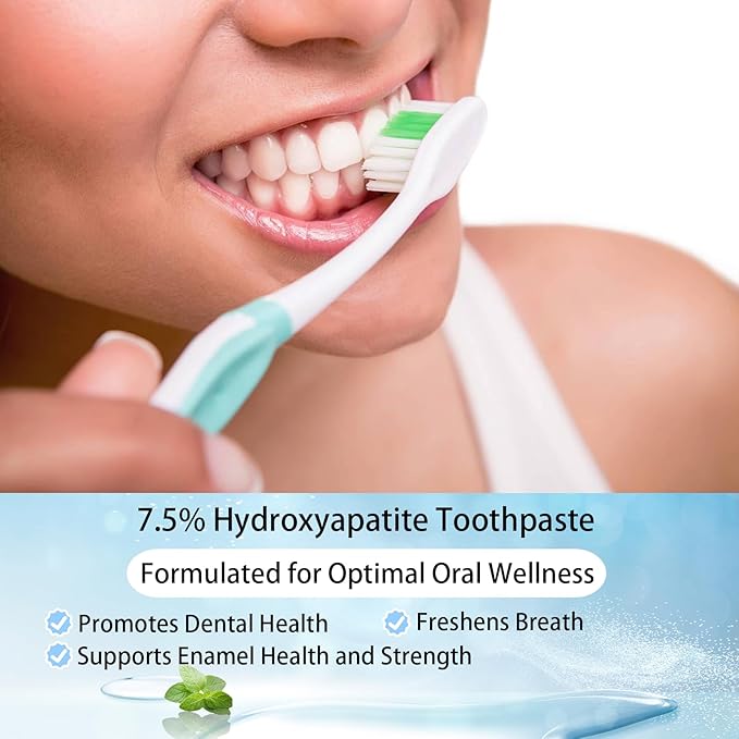 Hydroxyapatite Toothpaste - Fluoride-Free Nano Hydroxyapatite Toothpaste 7.5 | Enamel Repair | Breath Freshening | Mild Mint | Appropriate for Sensitive Teeth 4.23oz (2)