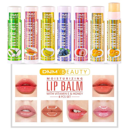 evpct 6Pcs Classic Fruit Flavour Flavored Moisturizing