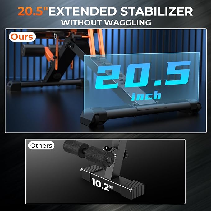 800/880LBS Adjustable Weight Bench - Bonvork Foldable Workout 80 X 40MM Heavy