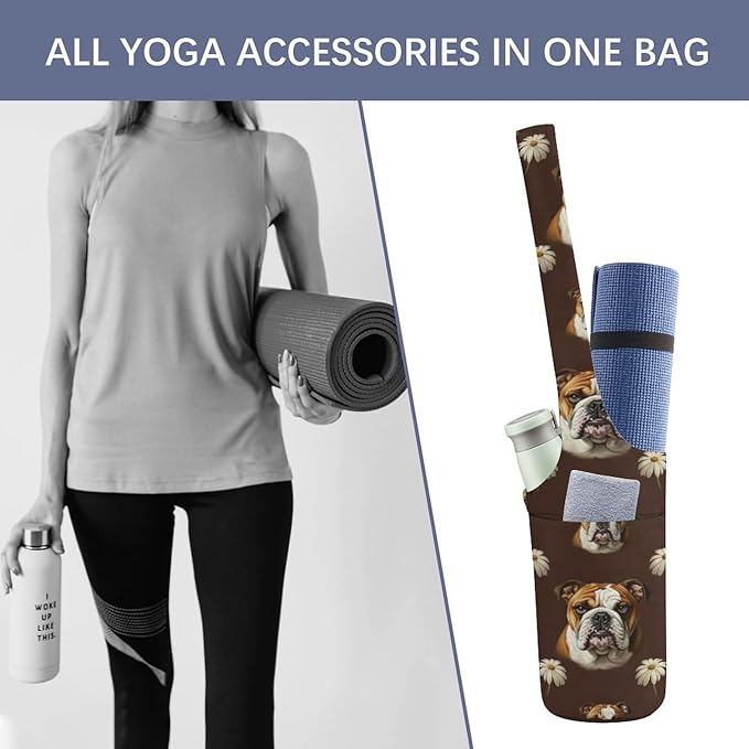 Portable Single Shoulder Yoga Mat Bag Carrier with Pocket Spacious Storage for Yoga Gym Fitness