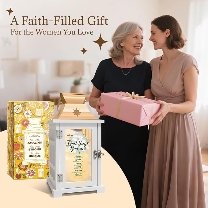 Christian Gifts for Women Birthday, Candle Warmer Lamp with Timer Dimmer, Christmas Birthday Gifts for Mom Women Sister, House Warming Gifts, Decorations for Room Home Decor, Wax Melt Warmer
