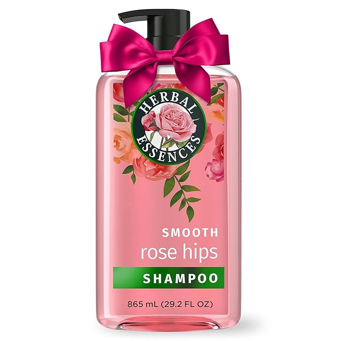 Herbal Essences Rose Hips Shampoo - Smooth, Shiny Hair with Vitamin E & Jojoba, Safe for Color Treated Hair, Floral Scent, Cruelty-Free, Dermatologist-Tested, 29.2 Fl Oz