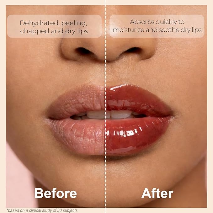 Deep Hydrating Lip Butter Balm - Hydrating Lip Treatment with Glossy Finish, Shea Butter, Vitamin E, Peptides & Hyaluronic Acid - Vegan, Non-Sticky, Lip Care - 4 Pack(4 COLORS-Unscented)