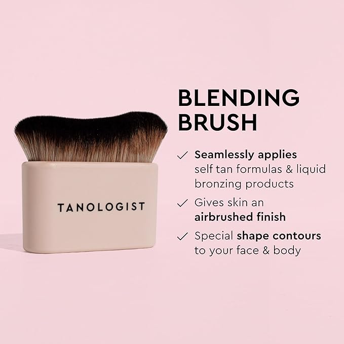 Tanologist Blending Brush, For Tanning Mousse, Water & Gradual Tanning Lotion, Streak-Free Self-Tanner Application, Contour & Define Face & Body, Vegan & Cruelty-Free Body Brush, 1 Count