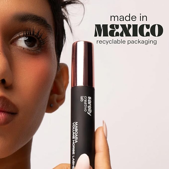 SARELLY Horse Lashes Mascara | Waterproof | Volumizing & Lengthening | Lash-Conditioning | Vegan & Cruelty-Free | Black