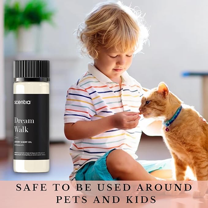 Scentia Diffuser Oil Inspired by We.stin Hotel - 20 ml 0.67 fl oz - Essential Oil Blend White Tea, Cedarwood Notes for Aroma Diffusers and Humidifiers - Dream Walk, Made in USA