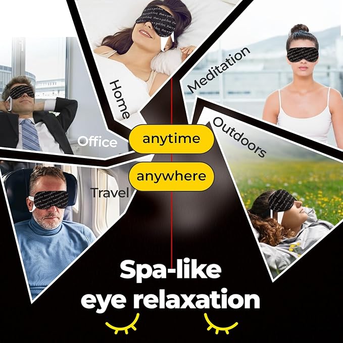 KGALLERY Warm Eye Pack, Unscented Self-Heating Steam Eye Mask – Disposable Heated Mask for Dry & Tired Eyes, 30 Minutes of Gentle Steam Therapy for Sleep, Relaxation & Travel (20 Count)