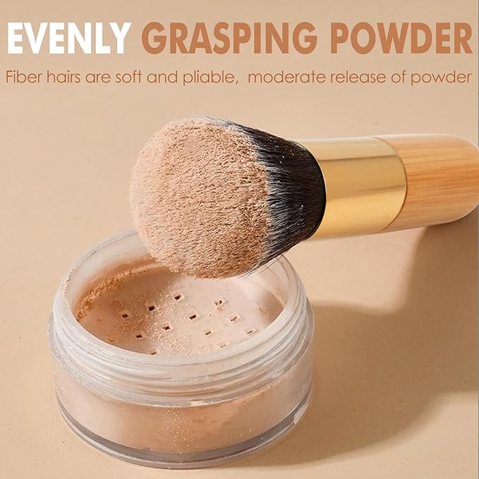 Makeup Brushes Blush Brush Foundation Brush With Bamboo Handle Contour Bronzer Face Blender Brush