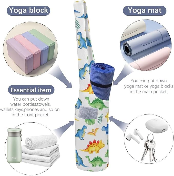 Stylish Yoga Mat Bag for Women Exercise Mat Holder with Shoulder Strap Yoga Mats Totes Sports Storage Bag