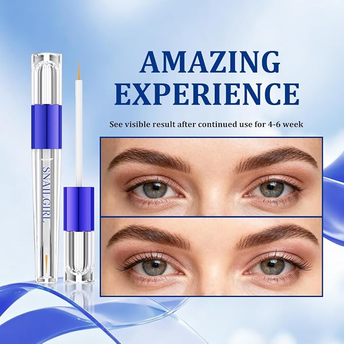 Lash & Brow Growth Serum Kit - Visible Growth in 4 Weeks, 3-Month Supply, Natural Plant Extracts for Longer Eyelashes & Fuller Eyebrows, Gentle Non-Irritating Formula (3ml x 2)