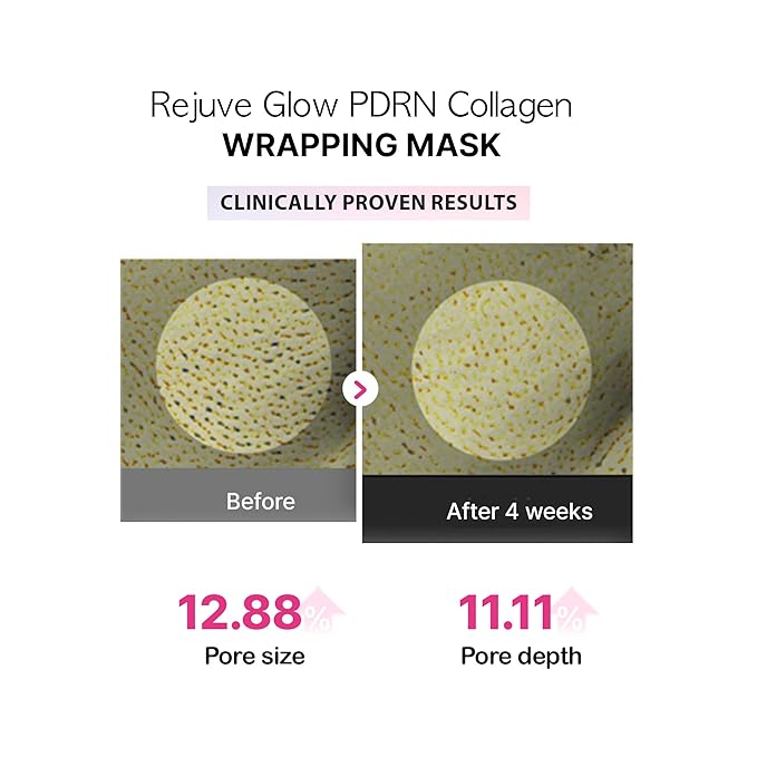 APOTHE RejuveGlow PDRN Collagen Wrapping Mask | Peptide + Ectoin Firming Sheet Mask for Deep Hydration, Wrinkle Care & Pore Tightening | Cooling Soothing Lifting Facial Treatment