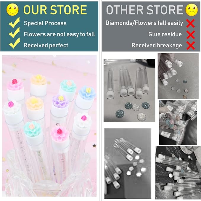 SenRocc 20 pcs Mascara Wands Tube Set Reusable Lash Spoolies Flower Tube Eyelash Brush Tubes Spoolies Lash Extension Brushes Applicators Makeup Tools (cherry blossom-MlX)
