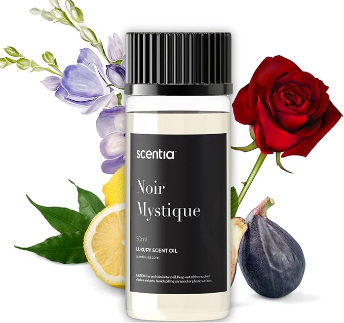 Diffuser Oil Collection Inspired by Edition Hotels - 50 mL 1.69 fl oz-Essential Oil Blend Rose, Lemon and Musk Notes for Aromatherapy Ultrasonic & Cold Diffusers-Noir Mystique, Made in USA
